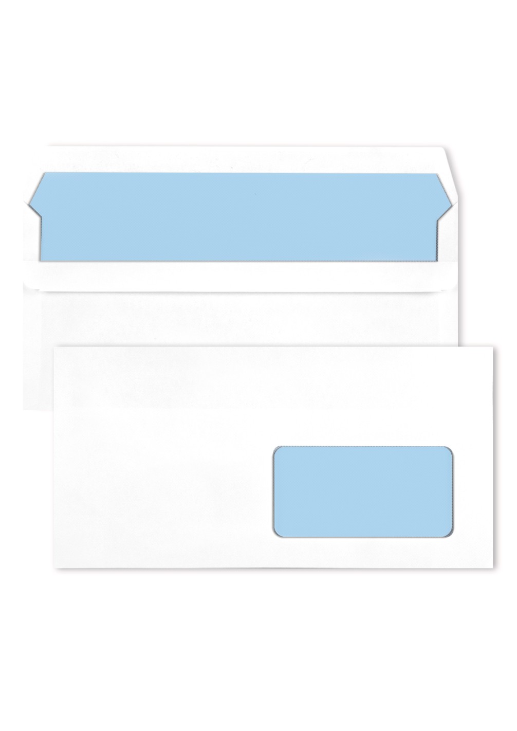 Versandtaschen Weiß mit Fenster rechts DIN lang (110 x 220 mm) 90 g/m² selbstklebend - 1000 Stück Versandtaschen Weiß mit Fenster rechts DIN lang (110 x 220 mm) 90 g/m² selbstklebend - 1000 Stück