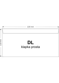 Versandtaschen Weiß DIN lang (110 x 220 mm) 90 g/m² haftklebend - 1000 Stück