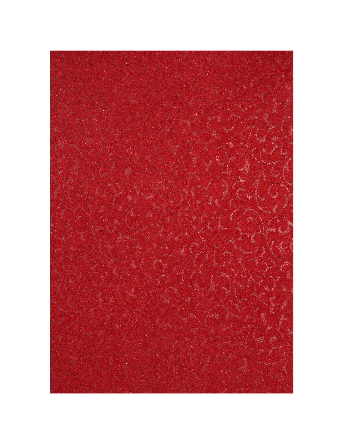 Dekorpapier Rot mit geprägtem Spitzenmuster mit Samthaptik Größe (180 x 250 mm) 150 g/m² Orient Paper - 5 Stück Dekorpapier Rot mit geprägtem Spitzenmuster mit Samthaptik Größe (180 x 250 mm) 150 g/m² Orient Paper - 5 Stück